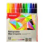 Picture of Monami Retractable Wax Crayons - 12 pack